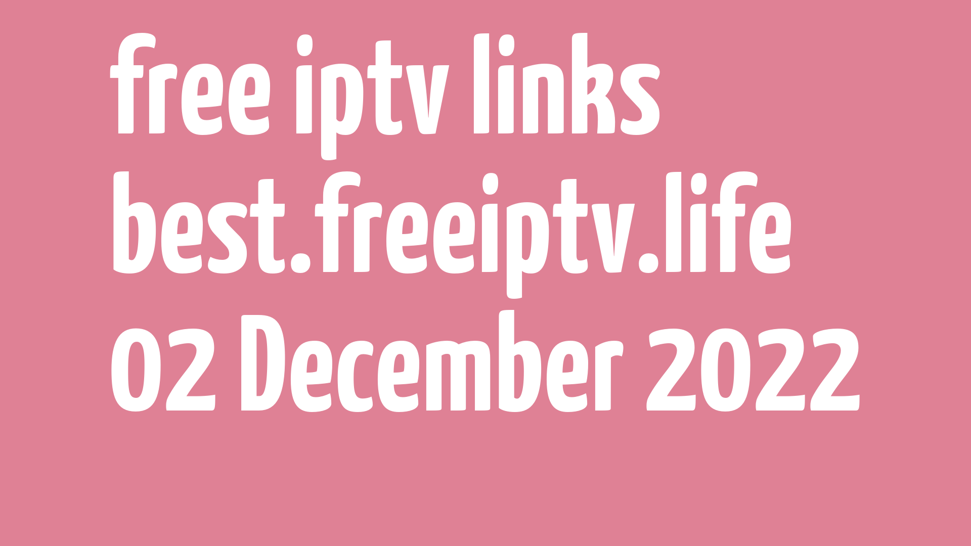 free iptv links 011222